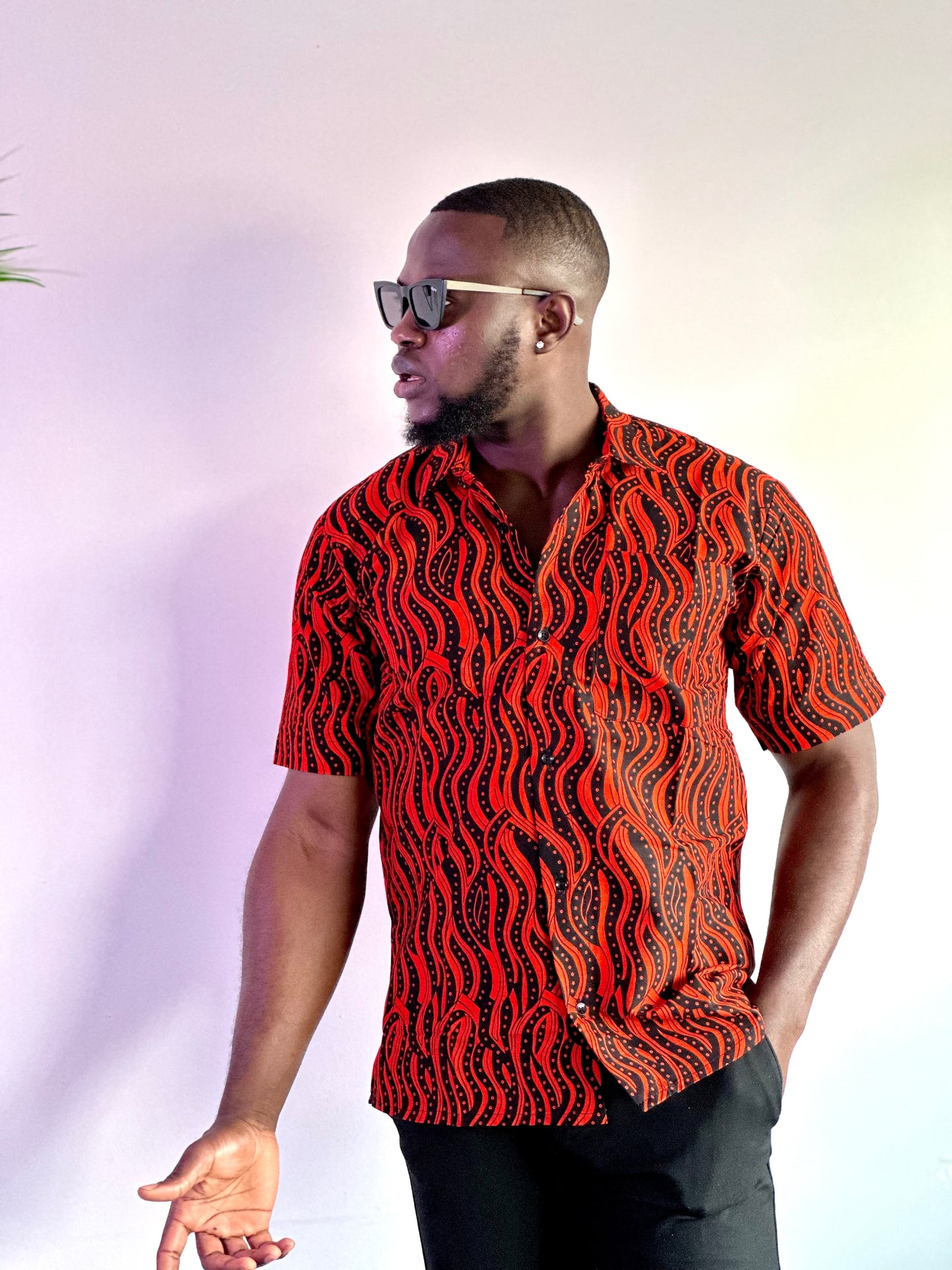 Charley Men's African Print Shirt