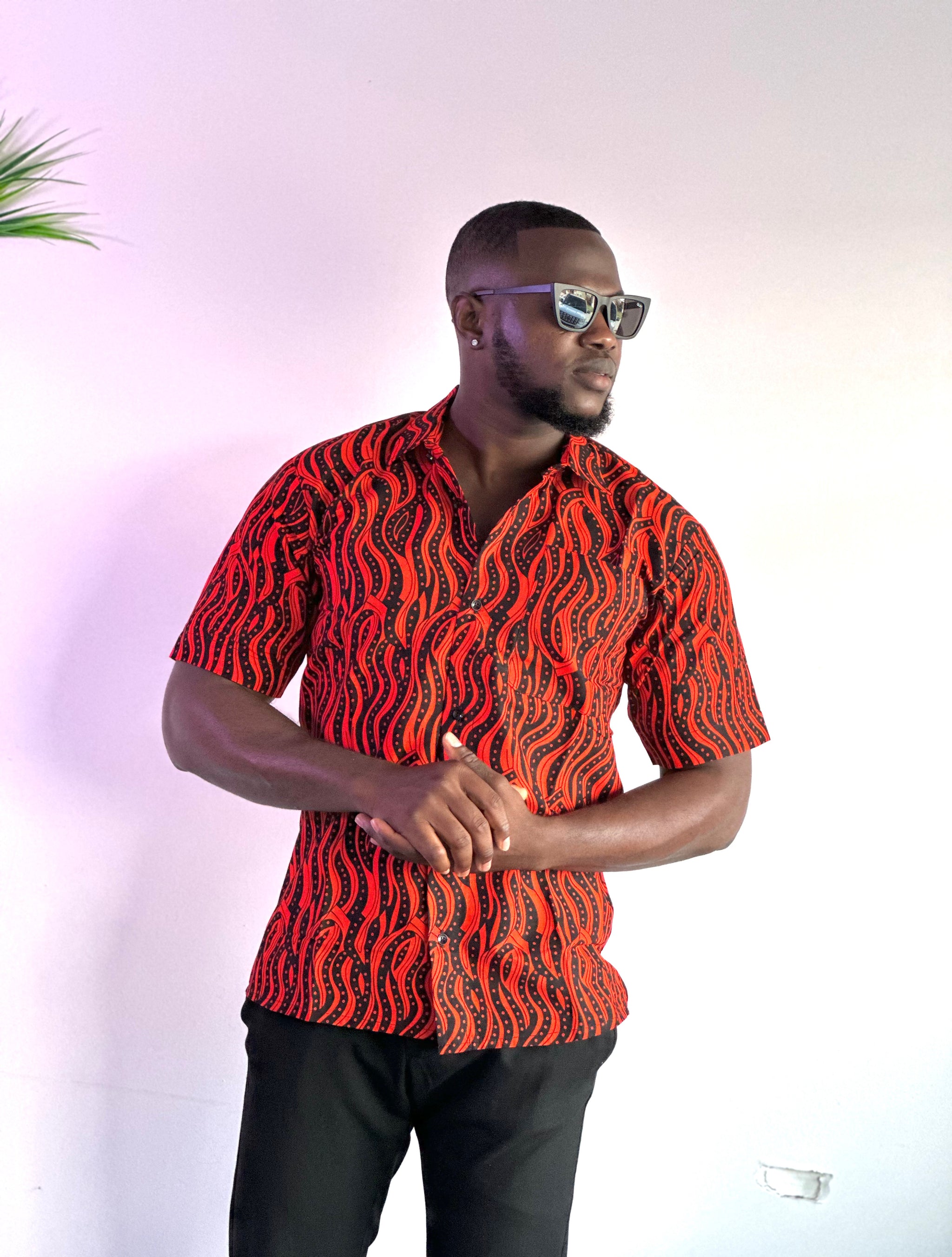 Charley Men's African Print Shirt