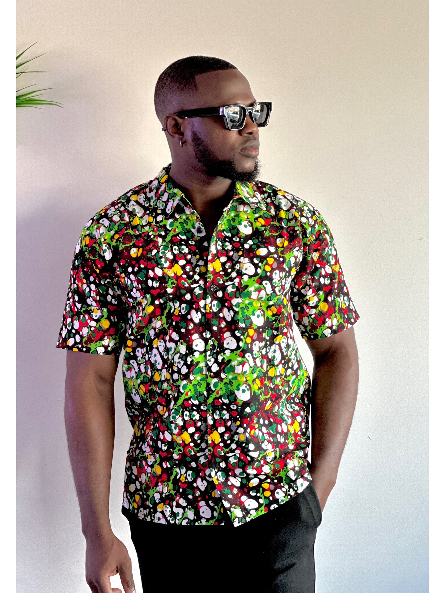 Sam Men's African Print Shirt